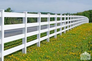 four rail style vinyl fence - El Dorado 4 profile