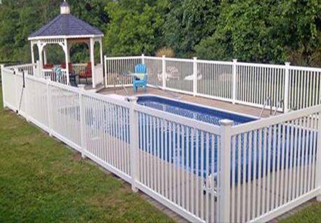 Clearview Vinyl Pool Fence in White