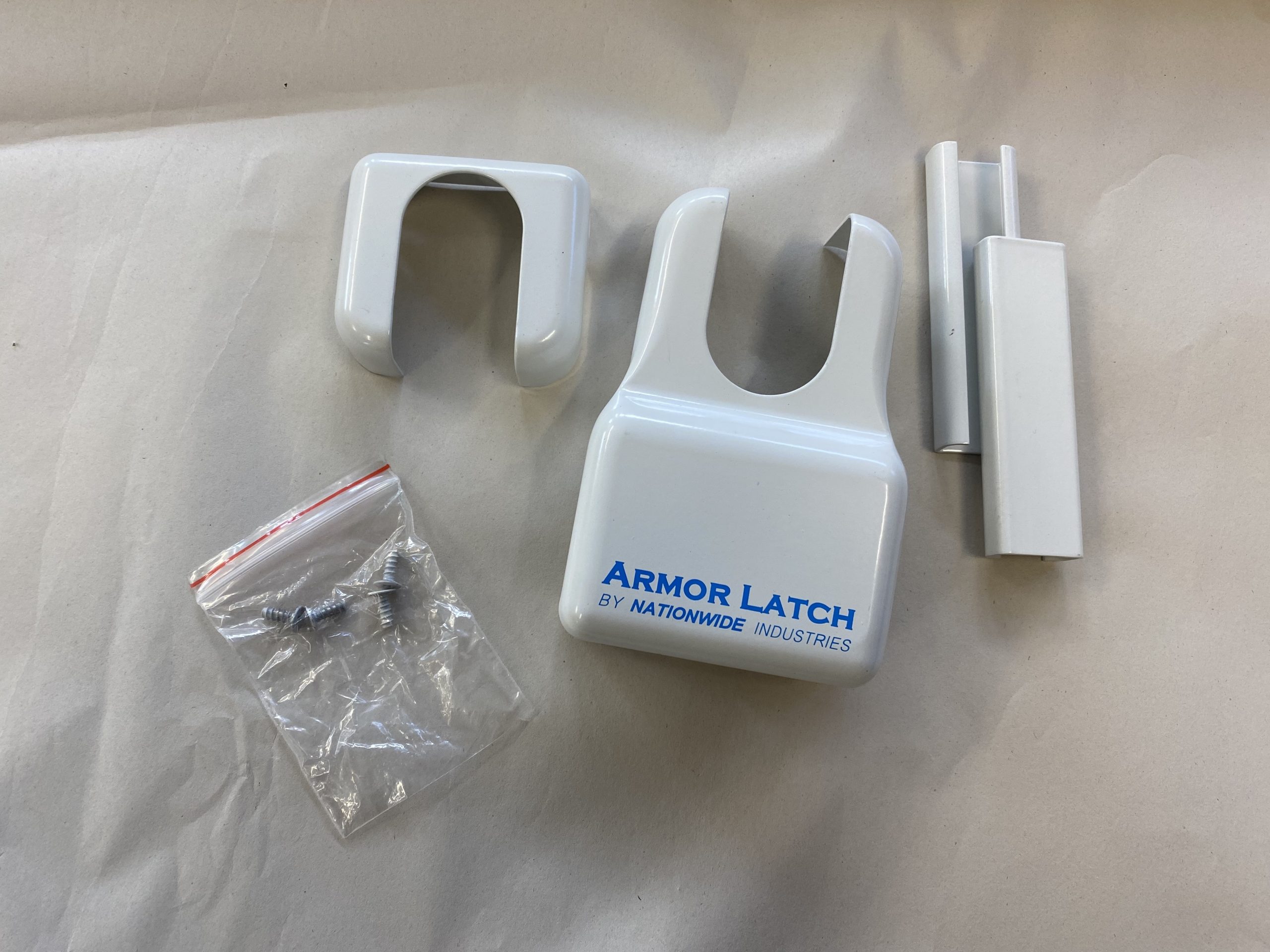 Armor Latch Plate WHITE Nationwide Industries - ARMOR latch cover