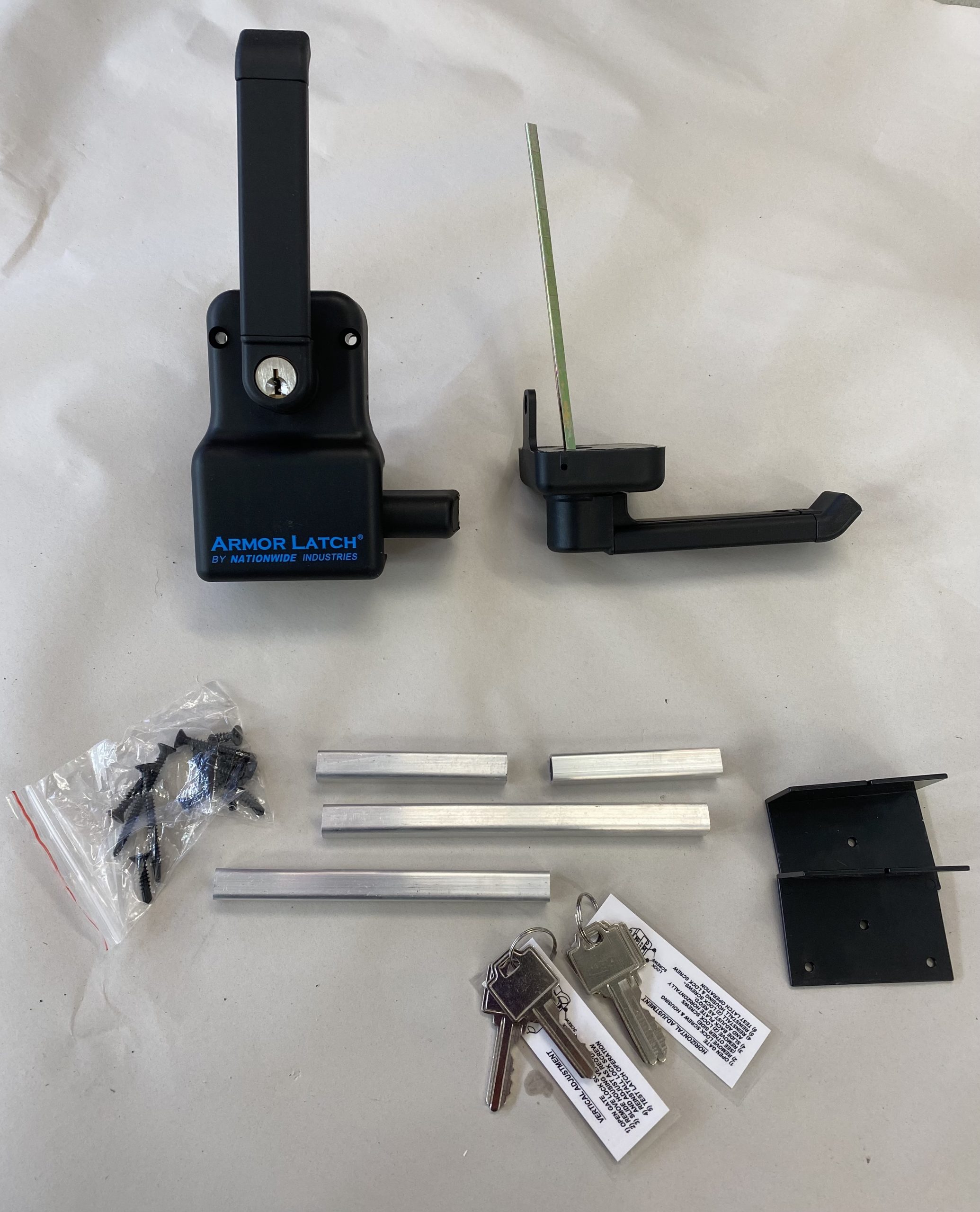 Armour Latch BLACK Nationwide Industries - ARMOR 2 side lockable latch