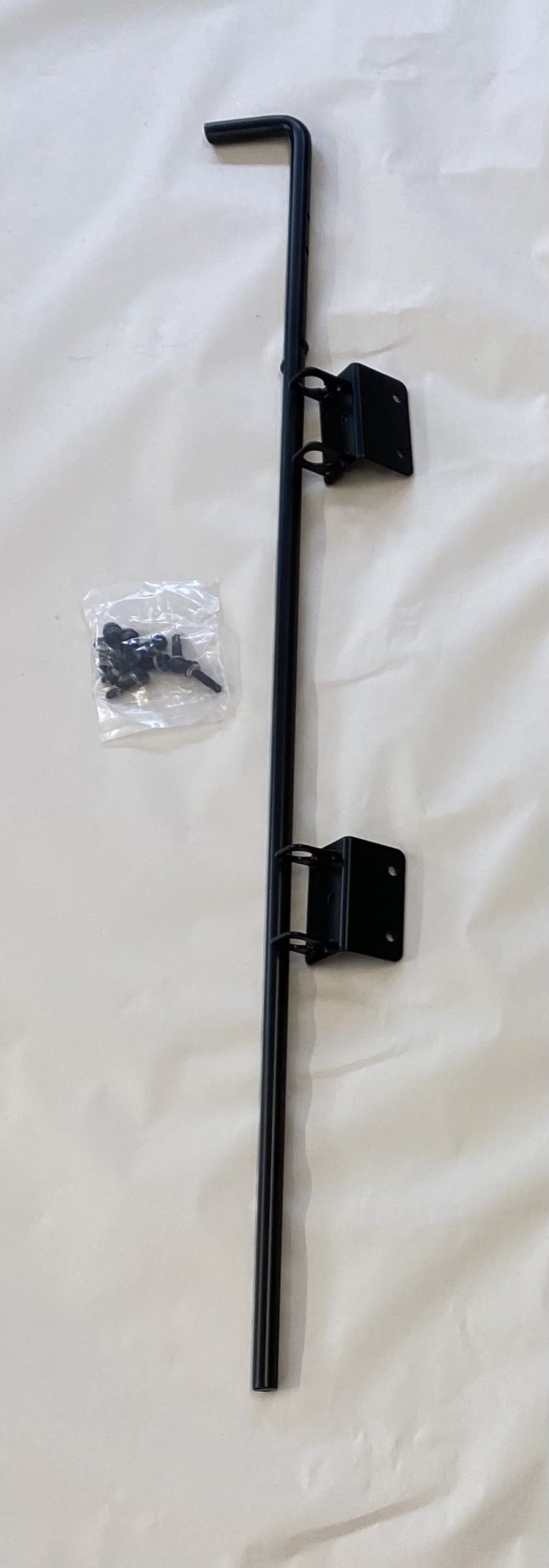 Drop Rod BLACK Vinyl - Gate Anchor, 36" Drop Rod, Stainless Steel, Black