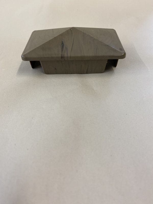 Vinyl Gate Cap in Dark Maple (front profile)