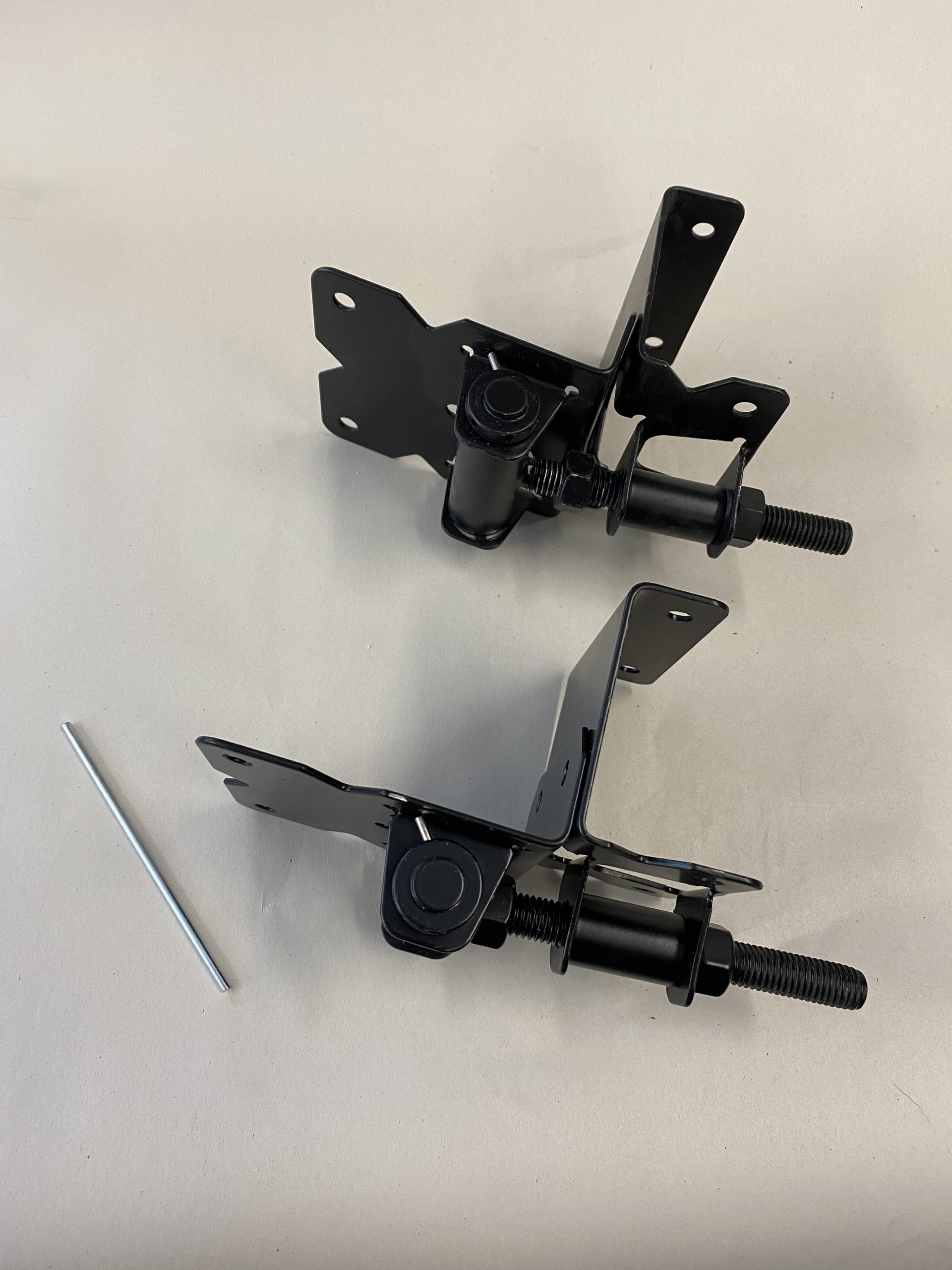 Gate Hinge Standard Set w/ Adjustment Tool Vinyl - Gate Hinges, Black, STANDARD (s/a Kit)