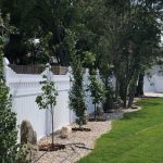 DFS Vinyl privacy fence, Hadfield profile in white