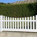Evergreen profile vinyl white picket fence